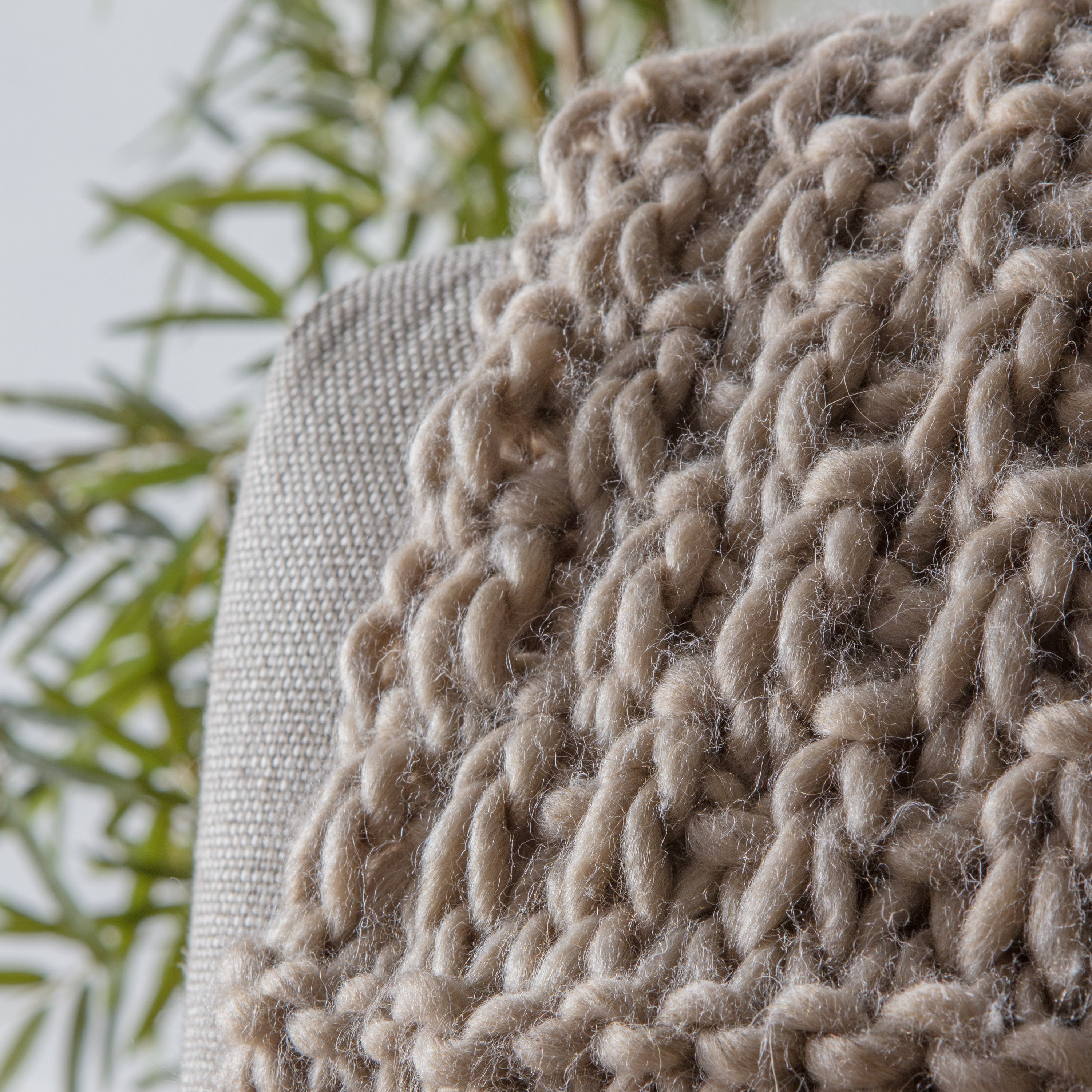 Mayfield Chunky Knitted Oatmeal Throw